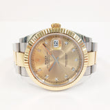 Rolex Datejust 41mm Steel and Yellow Gold 126333G Champagne Diamond Dial Dec 2021 - View 3