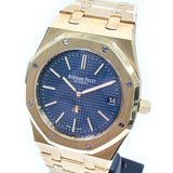 Audemars Piguet Royal Oak Jumbo Extra-Thin 15202BA.OO.1240BA.01 Blue Dial Oct 2018