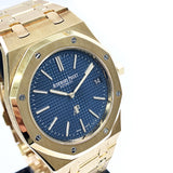 Audemars Piguet Royal Oak Jumbo Extra-Thin 15202BA.OO.1240BA.01 Blue Dial Oct 2018