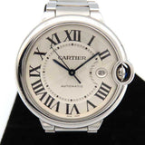 Cartier Ballon Bleu 42mm W69012Z4 Silver Roman Dial May 2010 - View 1