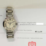 Cartier Ballon Bleu 42mm W69012Z4 Silver Roman Dial May 2010 - View 2