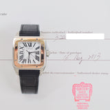 Cartier Santos 100 W20107X7 White Roman Dial Aug 2013