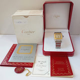 Cartier Santos W20011C4 Ivory Roman Dial Nov 1990 - View 9