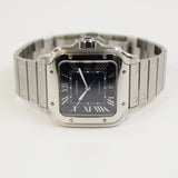 Cartier Santos de Cartier Large WSSA0030 Blue Roman Dial May 2022 - View 3