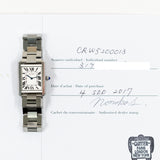 Cartier Tank Solo Small W5200013 Silver Roman Dial Sep 2017