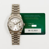 Rolex Day Date 228239 Silver Roman Dial Dec 2021