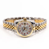 Rolex Lady Datejust 26mm 179173NGR White MOP Ruby Dial
