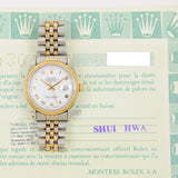 Rolex Detajust 16233 White Roman Dial Mar 1990