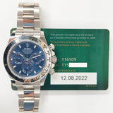 Rolex Cosmograph Daytona 116509 Blue Dial Aug 2022