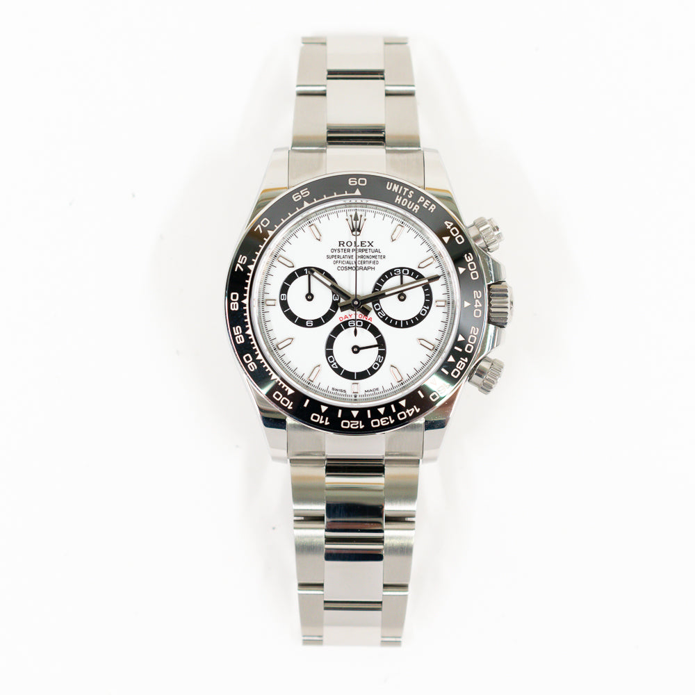 [稼働品]ROLEX 自動巻き時計 ホワイトダイヤル Rolex Cosmograph Daytona 126500LN White Dial Jan 2025 – CHRONONATION