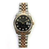 Rolex Datejust 116231 Black Jubilee Diamond Dial Sep 2007
