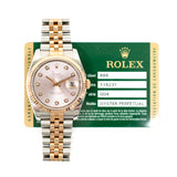 Rolex Datejust 116231 Pink Diamond Dial Nov 2010