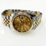 Rolex Datejust 116233G Champagne Jubilee Diamond Dial Aug 2010