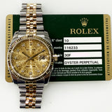 Rolex Datejust 116233G Champagne Jubilee Diamond Dial Aug 2010