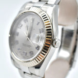 Rolex Datejust 116334 Silver Blue Arabic Dial Mar 2010