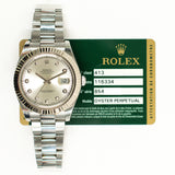 Rolex Datejust 116334 Silver Diamond Dial Apr 2014