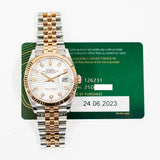 Rolex Datejust 126231G Slate Fluted Diamond Dial Jun 2023