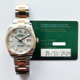 Rolex Datejust 126231 White MOP Diamond Dial Nov 2020