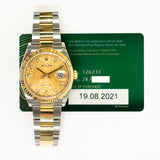 Rolex Datejust 126233G Champagne Jubilee Diamond Dial Aug 2021