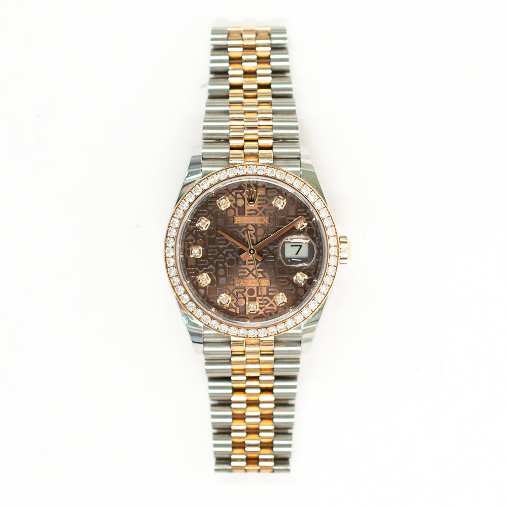 Rolex Datejust 126281RBR Chocolate Jubilee Diamond Dial Mar 2018
