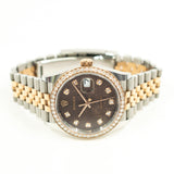 Rolex Datejust 126281RBR Chocolate Jubilee Diamond Dail Mar 2018