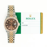 Rolex Datejust 126281RBR Chocolate Jubilee Diamond Dail Mar 2018