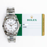 Rolex Datejust 126300 White Roman Dial Aug 2019