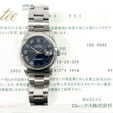 Rolex Datejust 16200 Blue Roman Dial Mar 2003