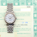 Rolex Datejust 16234 White MOP Diamond Dial Sep 2000
