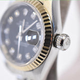 Rolex Datejust 26mm Steel and White Gold 69174G Black Diamond Dial Aug 1999 - View 4