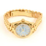 Rolex Datejust 28mm Yellow Gold 279178 Blue Tapestry Diamond Dial Mar 2022 - View 3
