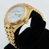 Rolex Datejust 28mm Yellow Gold 279178 Blue Tapestry Diamond Dial Mar 2022 - View 4