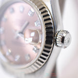 Rolex Datejust 31mm Steel and White Gold 79174G Pink Diamond Dial Oct 2000 - View 4
