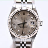 Rolex Datejust 31mm Steel and White Gold 79174G Silver Diamond Dial Dec 2003 - View 3