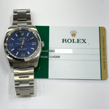 Rolex Datejust 34mm 114200 Blue Dial Dec 2014 - View 2