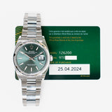 Rolex Datejust 36mm 126200 Green Dial Apr 2024