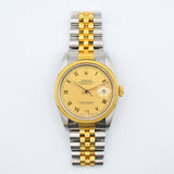 Rolex Datejust 36mm 16233 Champagne Roman Dial May 1990