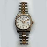 Rolex Datejust 36mm Steel and Rose Gold 116231G Silver Jubilee Diamond Dial Oct 2008 - View 1