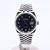 Rolex Datejust 36mm Steel and White Gold 126234G Blue Diamond Dial Aug 2022 - View 1