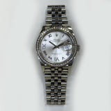 Rolex Datejust 36mm Steel and White Gold 126284RBR Silver VI&IX Diamond Dial Aug 2021 - View 1