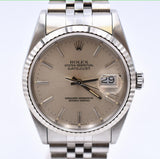 Rolex Datejust 36mm Steel and White Gold 16234 Silver Dial Feb 1994 - View 3