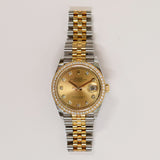 Rolex Datejust 36mm Steel and Yellow Gold 126283RBR Champagne Diamond Dial Jul 2021 - View 1