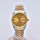 Rolex Datejust 36mm Steel and Yellow Gold 16233 Champagne Dial Sep 1999 - View 1