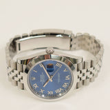 Rolex Datejust 41mm 126300 Blue Roman Dial Dec 2023 - View 3