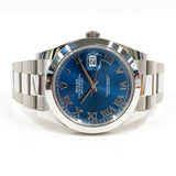 Rolex Datejust 41mm 126300 Blue Roman Dial Jul 2013