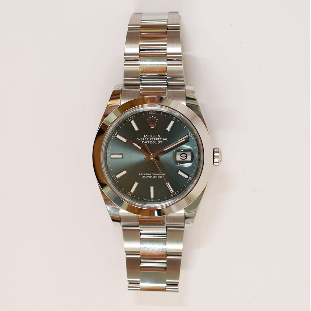 Rolex Datejust 41mm 126300 Mint Green Dial Apr 2026 – CHRONONATION
