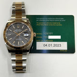 Rolex Datejust 41mm Steel and Everose Gold 126331 Slate Fluted Dial Jan 2023 - View 2