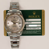 Rolex Datejust 41mm Steel and White Gold 116334G Silver Diamond Dial Sep 2010 - View 2