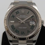 Rolex Datejust 41mm Steel and White Gold 126334 Wimbledon Dial Jun 2022 - View 1