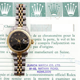 Rolex Datejust 69173 Black Jubilee Arabic Dial Jan 1992